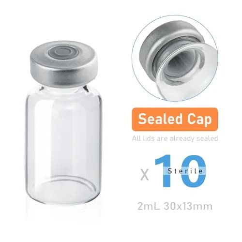 Knixxo 2ml Sealed Sample Glass Vials with Self-Healing Injection Port, 10 Pack (2ml / 0.067 Fl Oz) thumbnail 5