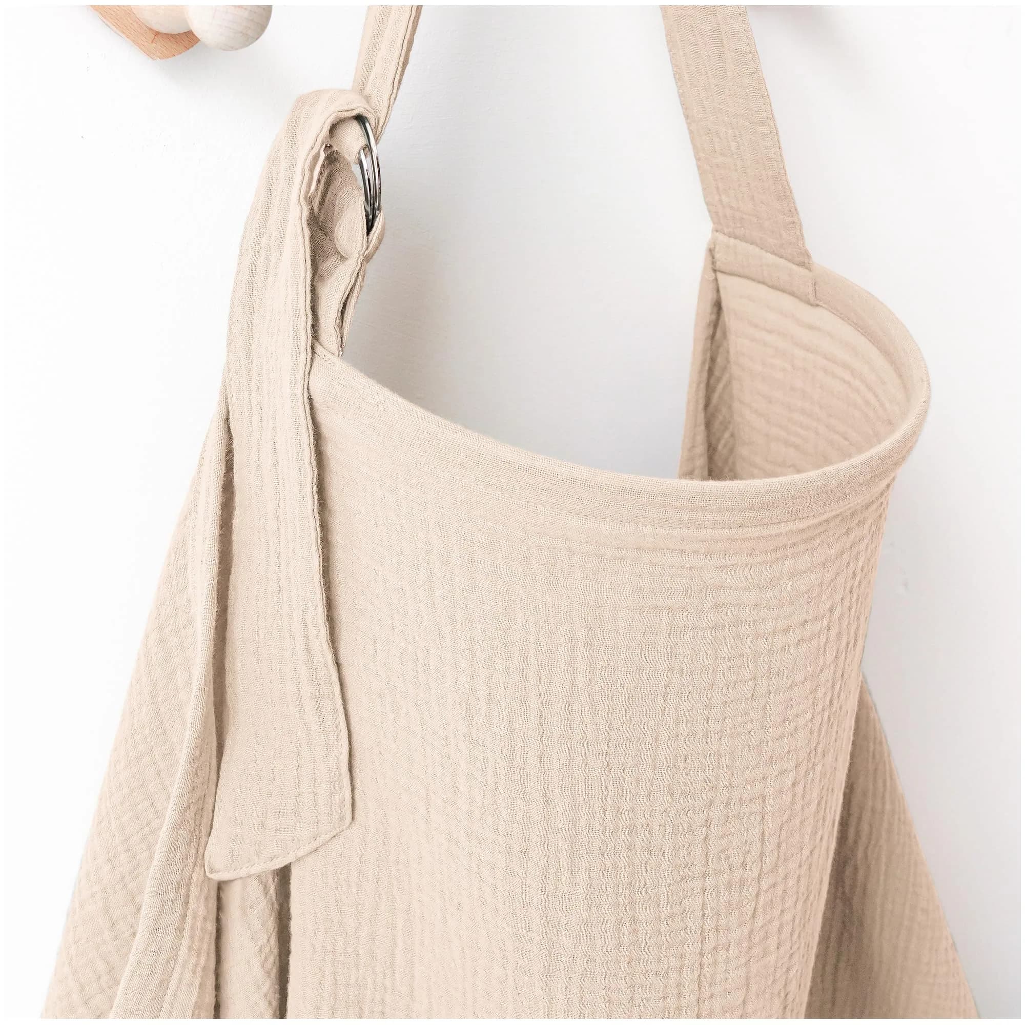 MairMore Ivory 100% Muslin Cotton Nursing Cover with Arch Neckline - 100cm x 80cm - main product image