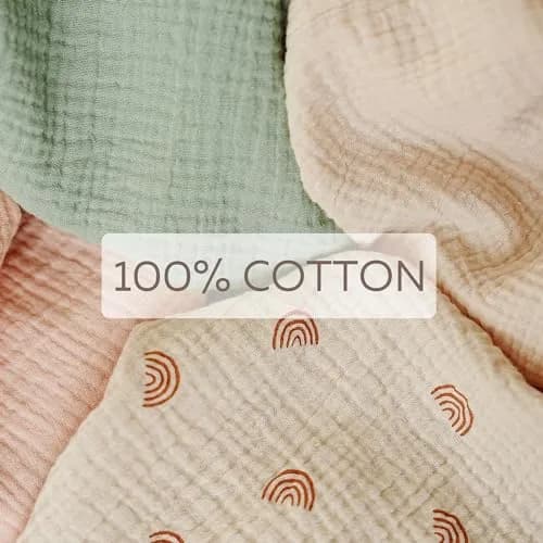 MairMore 100% Muslin Cotton Nursing Cover Ivory 44 x 28 inches | Breathable & Soft for Moms & Babies thumbnail 2
