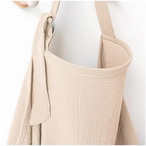 MairMore 100% Muslin Cotton Nursing Cover Green 100cm x 80cm (39.4" x 31.5") | Breathable & Privacy for New Moms — Ivory