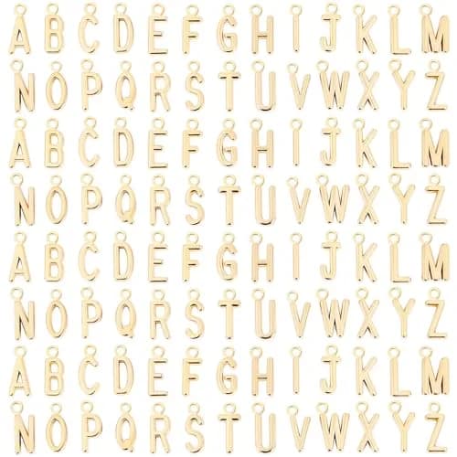 SANNIX Letter Charms Alphabet ABC 156Pcs | Durable Zinc Alloy Jewelry Charms for DIY thumbnail 1