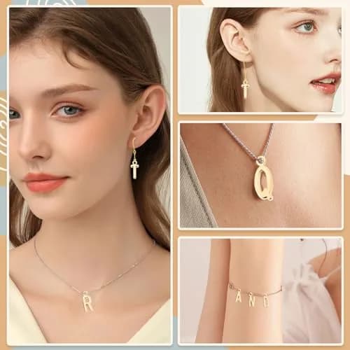 SANNIX Letter Charms Alphabet ABC 156Pcs | Durable Zinc Alloy Jewelry Charms for DIY thumbnail 7