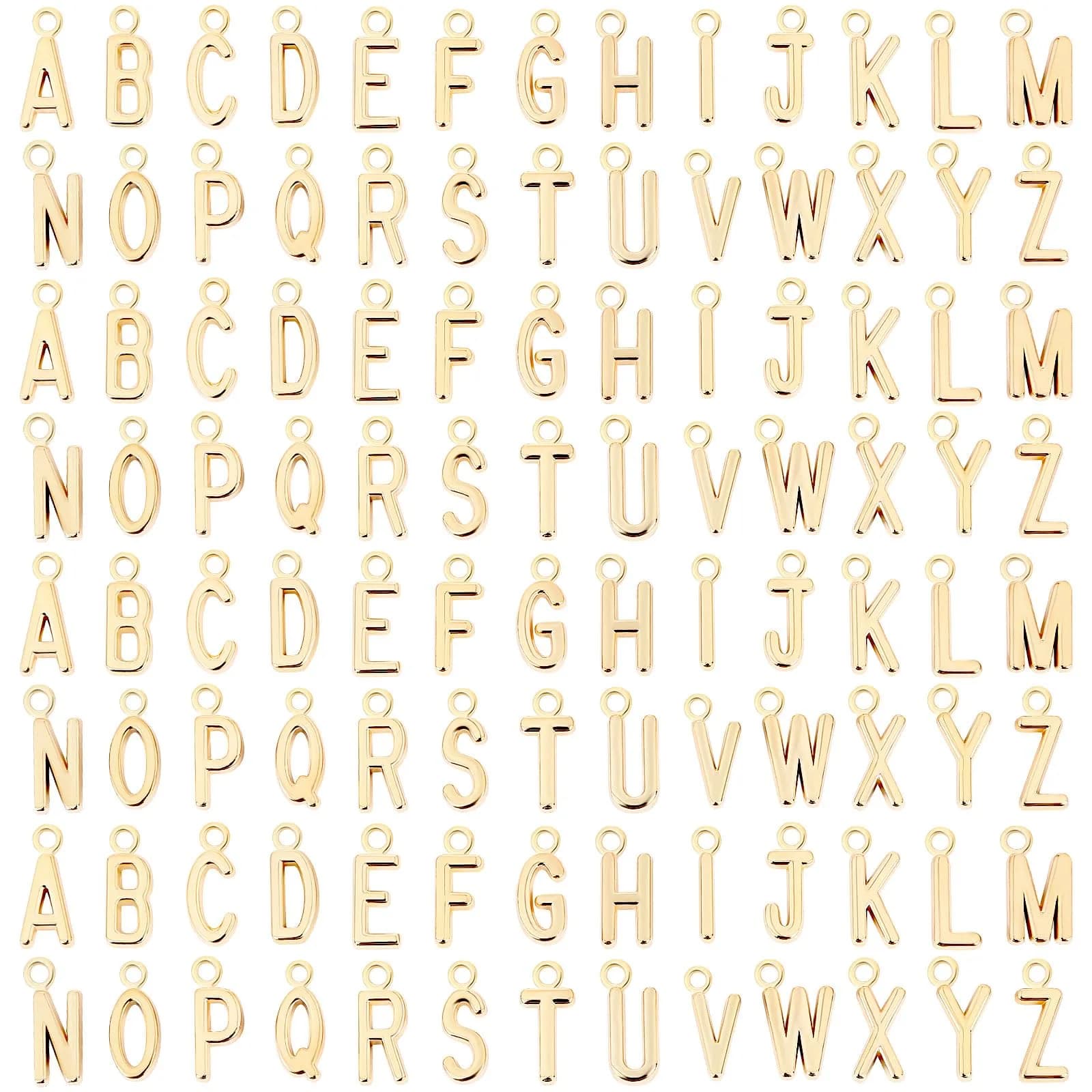 SANNIX Letter Charms Alphabet ABC 156Pcs | Durable Zinc Alloy Jewelry Charms for DIY