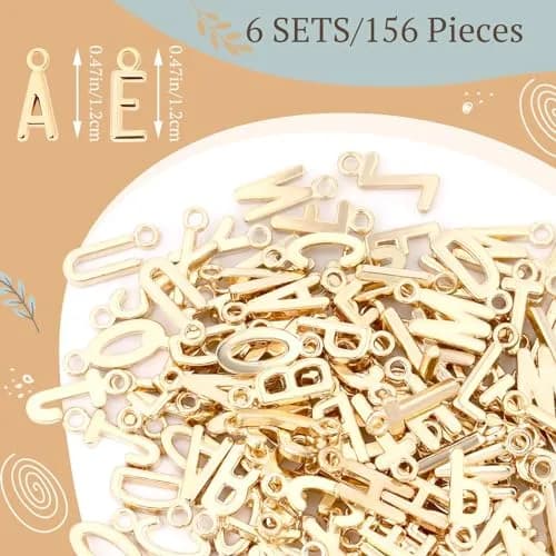 SANNIX Letter Charms Alphabet ABC 156Pcs | Durable Zinc Alloy Jewelry Charms for DIY thumbnail 2