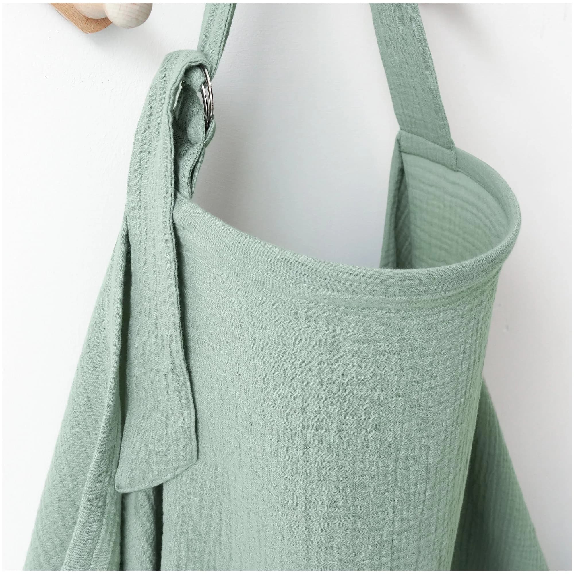 MairMore 100% Muslin Cotton Nursing Cover Green 100cm x 80cm (39.4" x 31.5") | Breathable & Privacy for New Moms