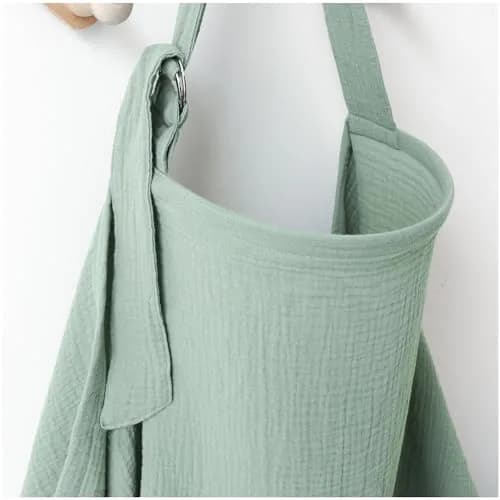 MairMore 100% Muslin Cotton Nursing Cover Green 100cm x 80cm (39.4" x 31.5") | Breathable & Privacy for New Moms thumbnail 1