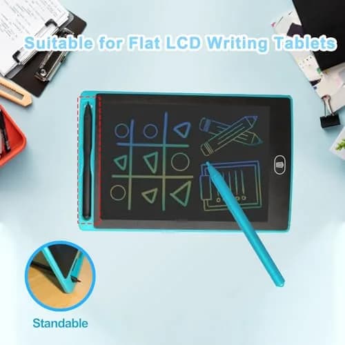 Yemotopro Replacement Stylus Drawing Pen for LCD Writing Tablets | Colorful 6 PCS Kids Drawing Stylus with Elastic Lanyards thumbnail 4