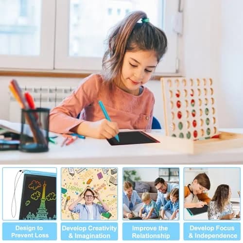Yemotopro Replacement Stylus Drawing Pen for LCD Writing Tablets | Colorful 6 PCS Kids Drawing Stylus with Elastic Lanyards thumbnail 5