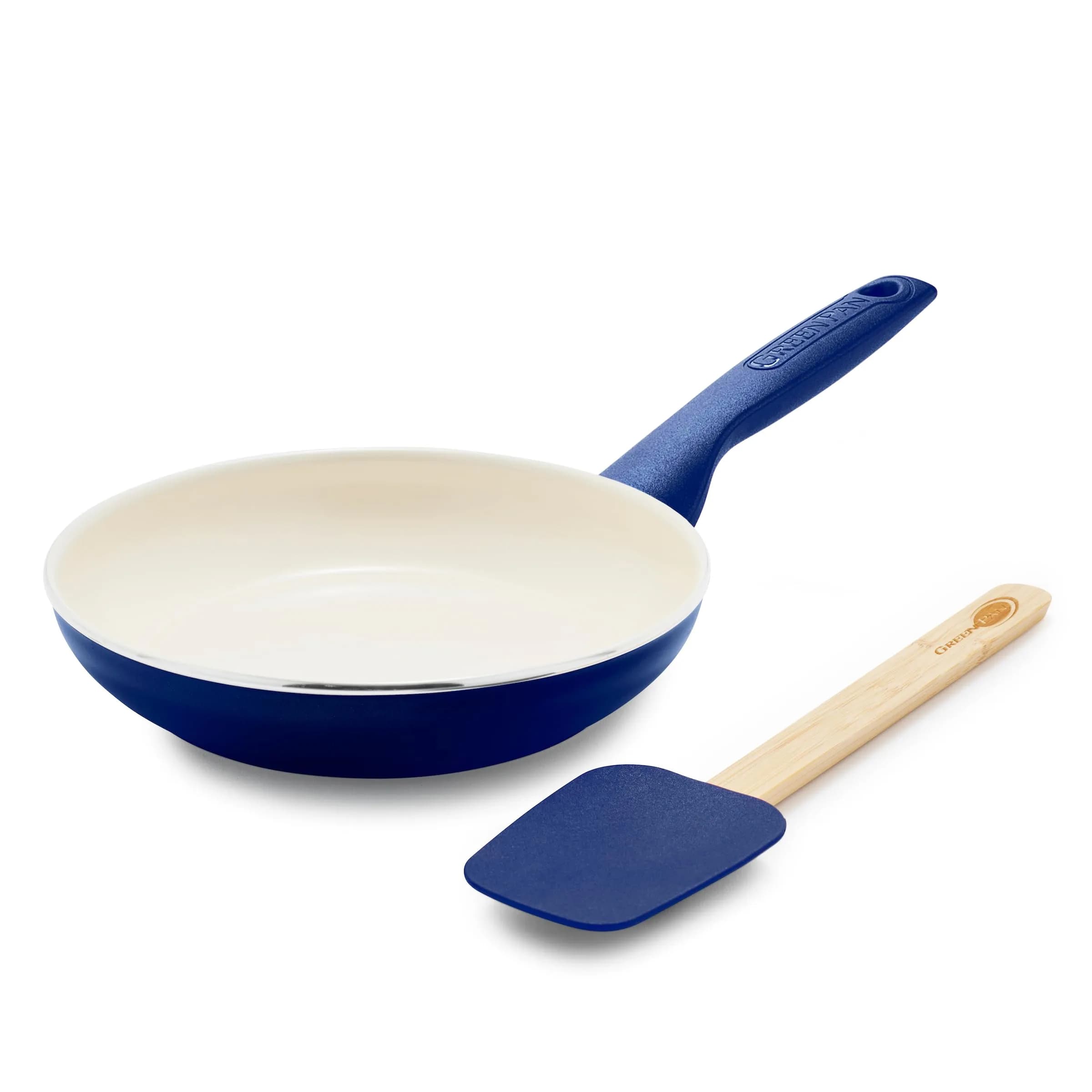 GreenPan Rio 8" Ceramic Nonstick Frying Pan Skillet & Spatula Set - Oxford Blue - main product image