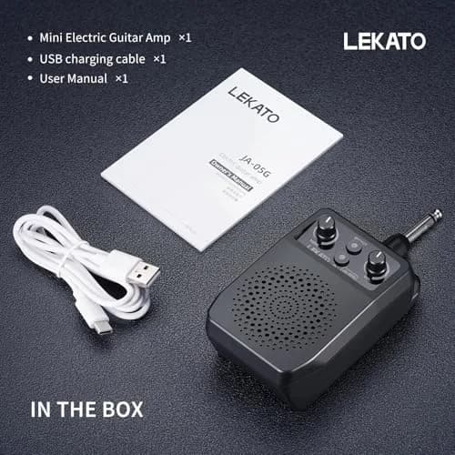 LEKATO Mini Electric Guitar Amp 5W | Portable Bluetooth Practice Amp with 4 Effects thumbnail 7