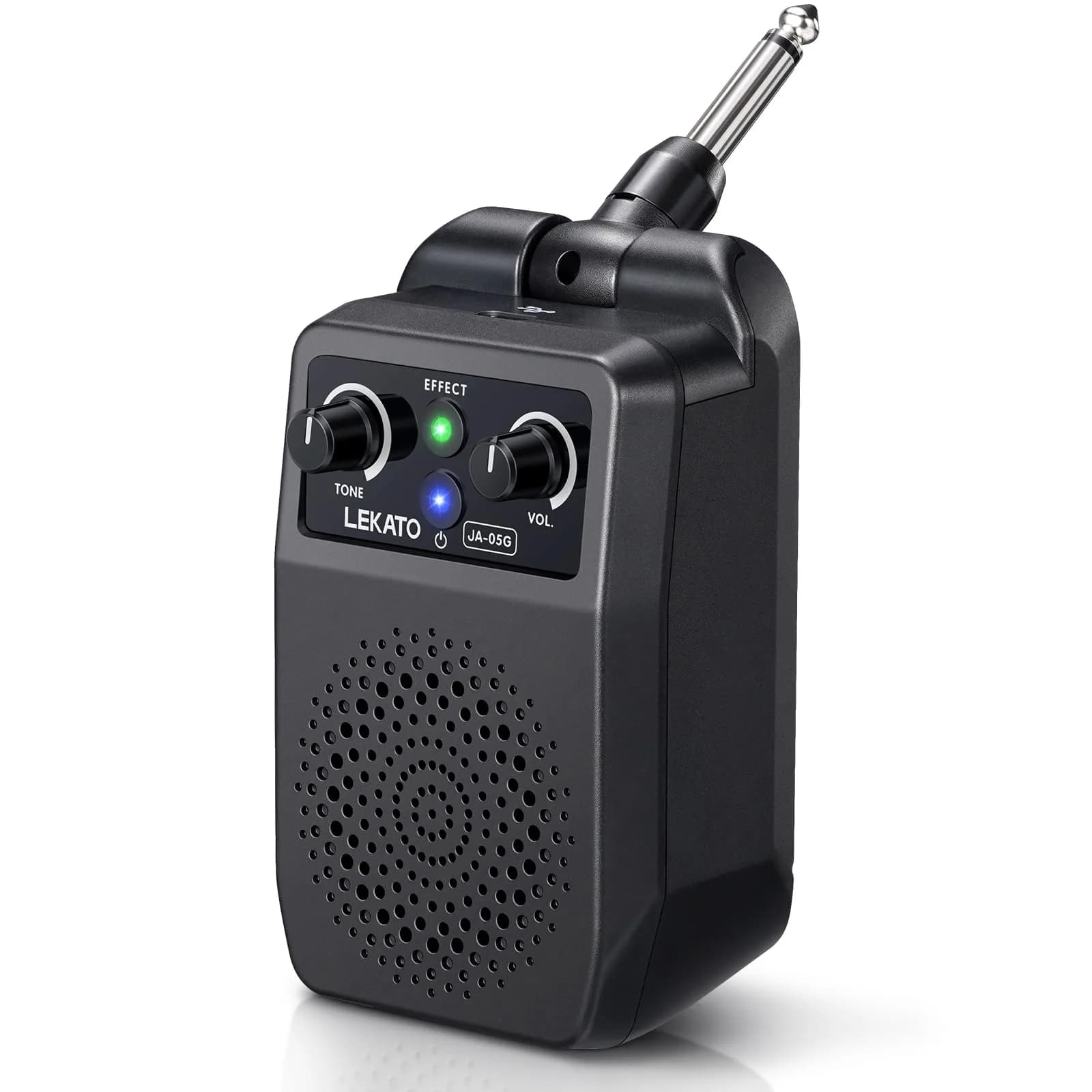 LEKATO Mini Electric Guitar Amp 5W | Portable Bluetooth Practice Amp with 4 Effects — Black-1