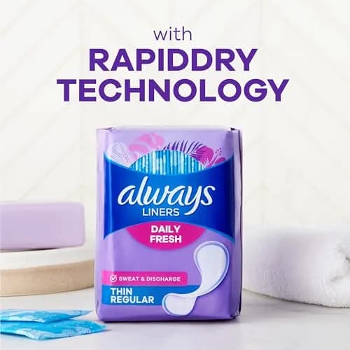 Always Daily Fresh Thin Panty Liners Regular Absorbency Unscented 432 Total | Breathable & Edge-2-Edge Adhesive thumbnail 5