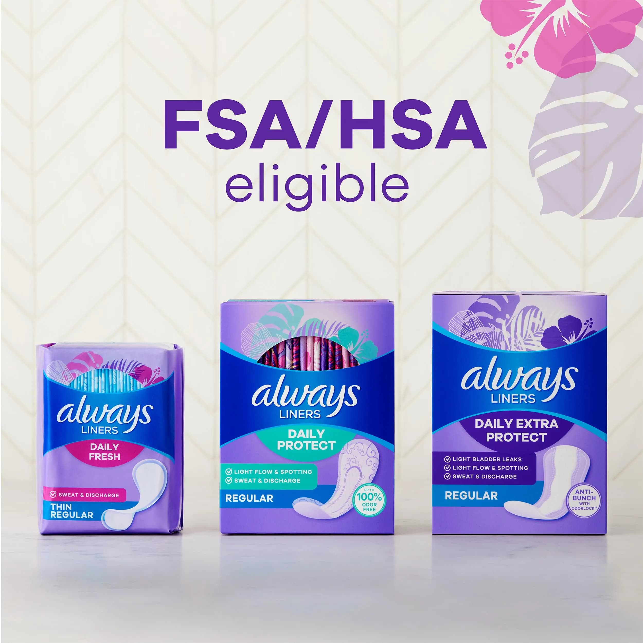 Always Daily Fresh Thin Panty Liners Regular Absorbency Unscented 432 Total | Breathable & Edge-2-Edge Adhesive - view 9