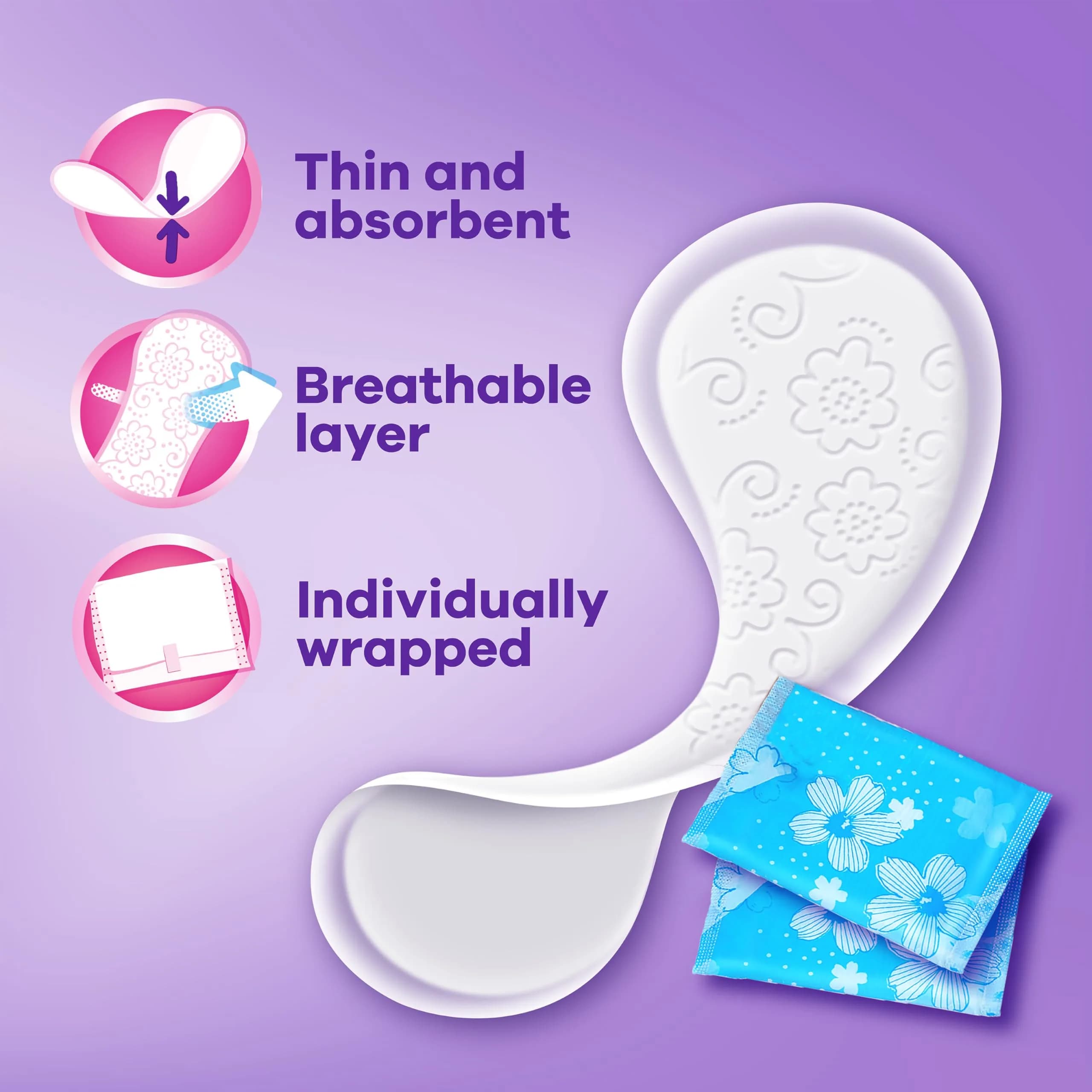 Always Daily Fresh Thin Panty Liners Regular Absorbency Unscented 432 Total | Breathable & Edge-2-Edge Adhesive thumbnail 2