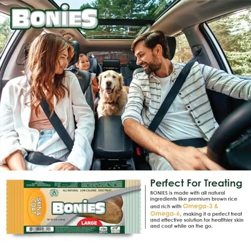 Bonies Skin & Coat Treats for Dogs | Promotes Healthy Skin & Lustrous Coat, 0.7 Oz thumbnail 4