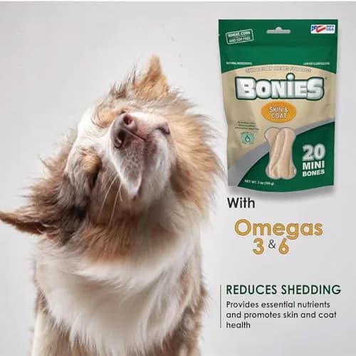 Bonies Skin & Coat Treats for Dogs 7oz | Promotes Healthy Skin & Shine thumbnail 4