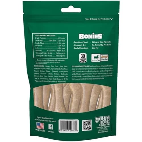 Bonies Skin & Coat Treats for Dogs 7oz | Promotes Healthy Skin & Shine thumbnail 7