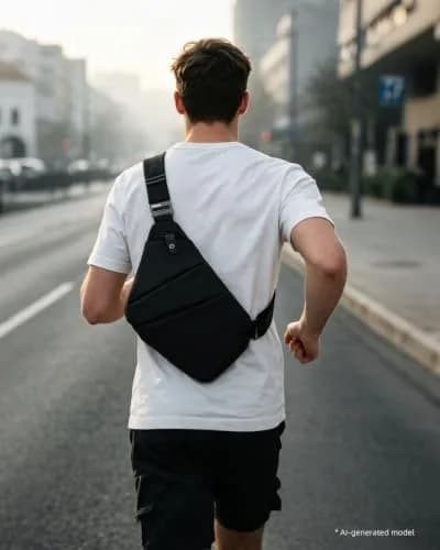 OSOCE Crossbody Bag for Men, Slim Sling Bag, 1.0S | Water-Resistant, Multi-Functional thumbnail 3