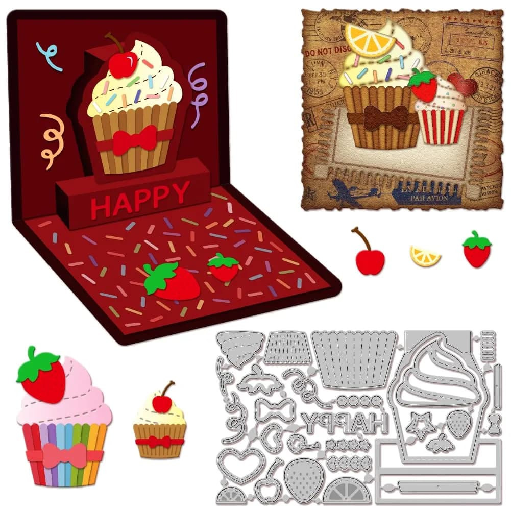 GLOBLELAND 3D Apron Snack Bag Cutting Dies for Card Making | Scrapbooking & Paper Crafts — Cupcak