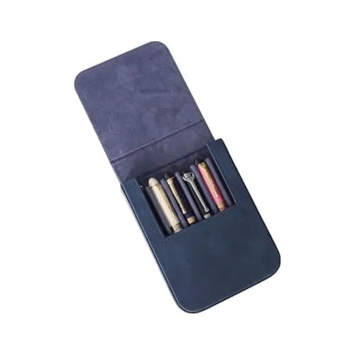 MIVLXLX 6 Slot Fountain Pen Case, Handmade Magnetic,Christmas Gift (blue) | Space-Saving Organizer for Pens thumbnail 8