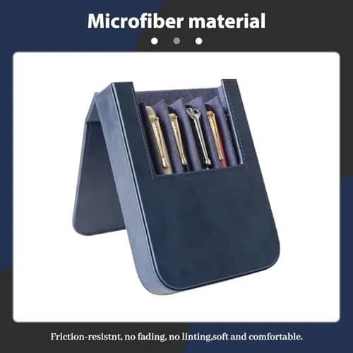MIVLXLX 6 Slot Fountain Pen Case, Handmade Magnetic,Christmas Gift (blue) | Space-Saving Organizer for Pens thumbnail 3