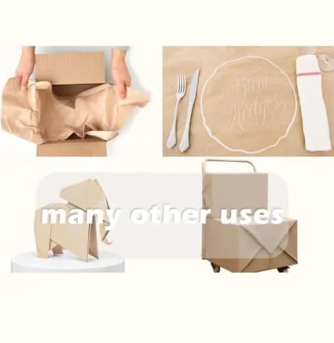 PH PERKHOMY Blue Kraft Paper Roll 17.5" x 80' | Versatile Gift & Craft Wrap (110 chars) thumbnail 5