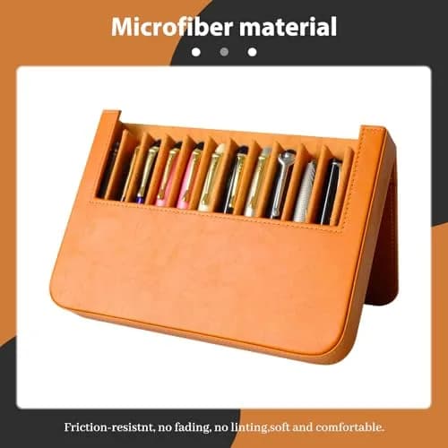 MIVLXLX 12 Slot Fountain Pen Case, Handmade Magnetic, Christmas Gift (brown) | Organizer for Fountain Pens thumbnail 3