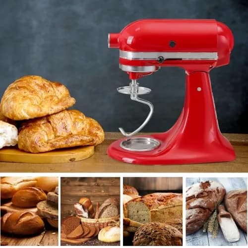 KINGEAGLE Stainless Steel Dough Hook for KitchenAid 4.5-5 QT Tilt-Head Stand Mixers | Dishwasher Safe Metal Kneading Bread Hook Attachment for Kitchen Aid Original Bowl Only, Easy Dough Kneading, Uncoated Design thumbnail 7