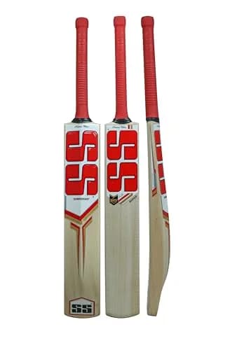 SS Sunridges Sky Super Premium Cricket Kashmir Willow Leather Ball Cricket Bat - Adult Size - Short Handle (Bat Cover Included) thumbnail 1