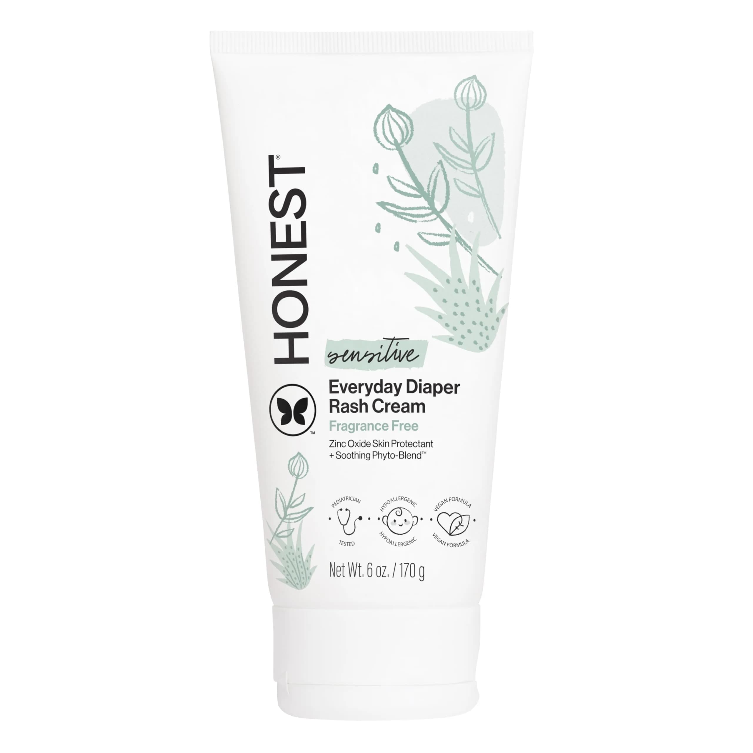 The Honest Company Diaper Rash Cream Zinc Oxide Ointment 170g (6 oz) | Hypoallergenic & NEA Recognized - main product image