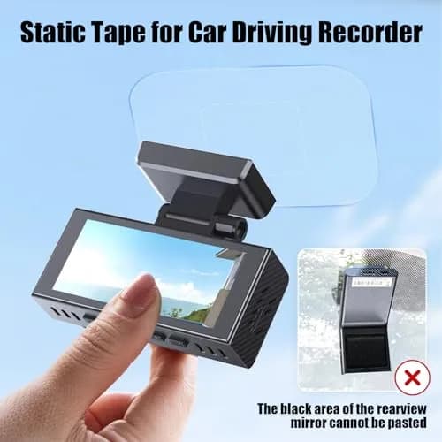 GUGUMO Dash Cam Windshield Sticker Kit, Transparent Film Applicator for On-Dash Cameras | Pack of 6 thumbnail 6