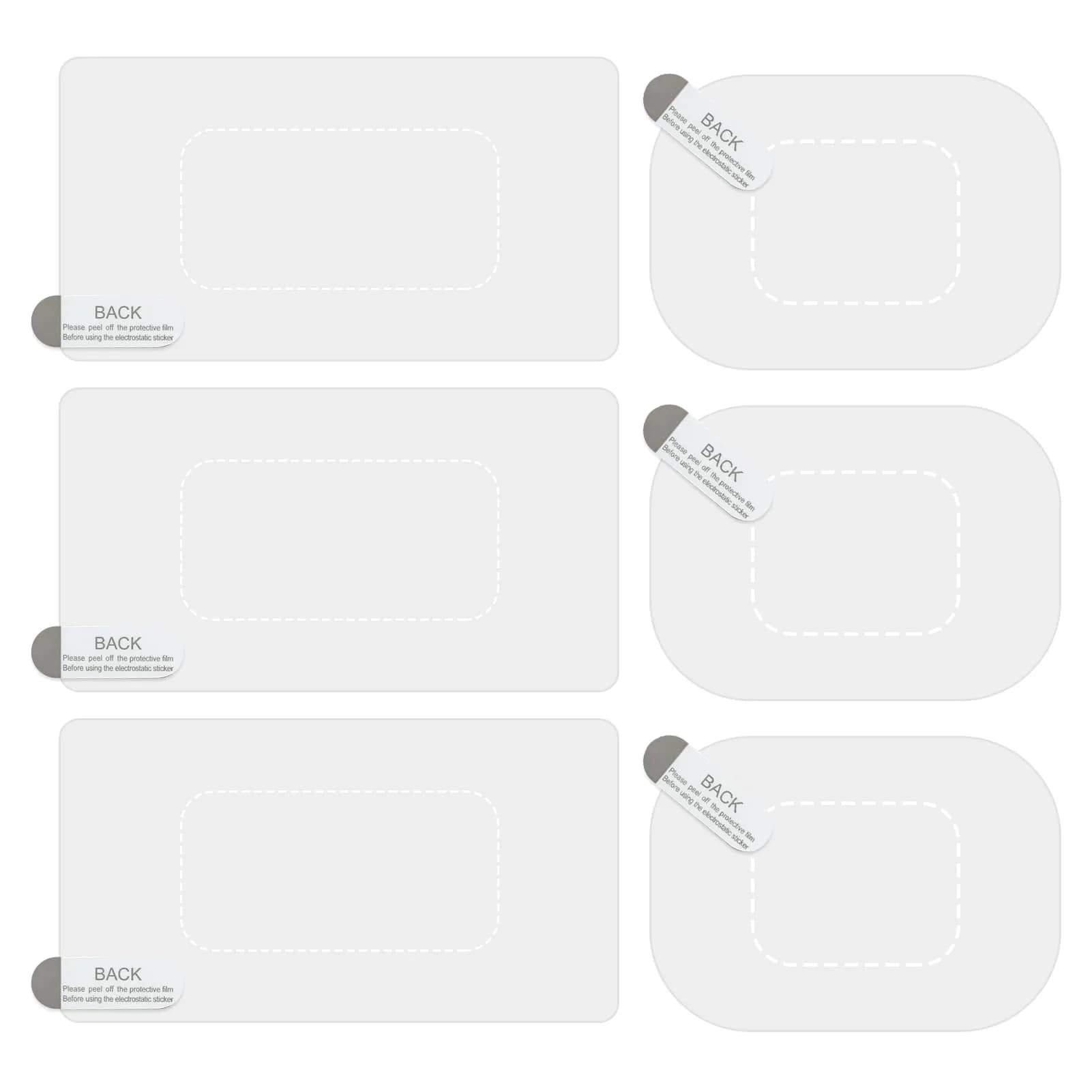 GUGUMO Dash Cam Windshield Sticker Kit, Transparent Film Applicator for On-Dash Cameras | Pack of 6 - view 7