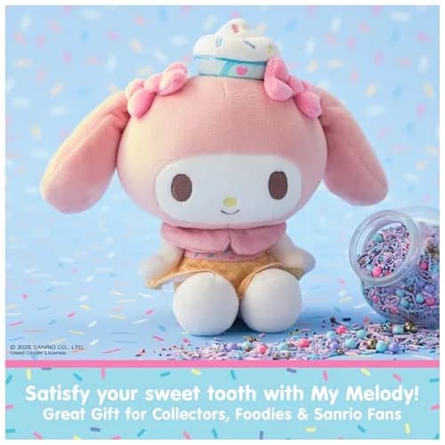 GUND Sanrio My Melody Ice Cream Plush Toy 6-Inch | Soft, Collectible, for Ages 1+ thumbnail 3
