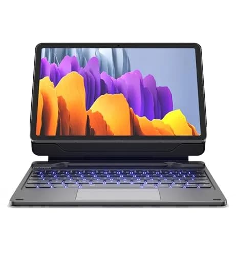 Dexnor Keyboard Case for Samsung Galaxy Tab S10 Lite/S10 FE/S9 FE 10.9"/S9 11" | Magnetic Floating Stand & Multi-Touch Trackpad thumbnail 1