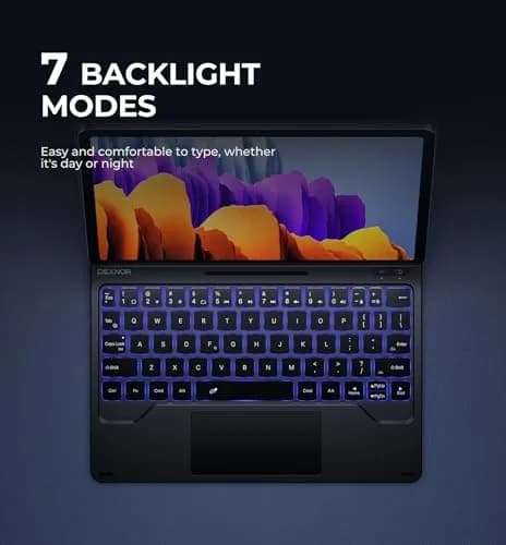 Dexnor Keyboard Case for Samsung Galaxy Tab S10 Lite/S10 FE/S9 FE 10.9"/S9 11" | Magnetic Floating Stand & Multi-Touch Trackpad thumbnail 4