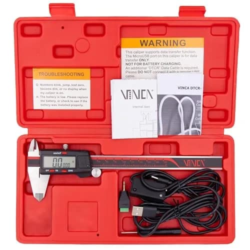 VINCA DCLA-0605D Digital Caliper 150mm (6 Inch) | Data Transfer Cable Included thumbnail 1