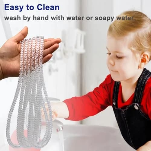 Olugu Clear Coil Chew Necklaces & Bracelets 12 Pcs | Sensory Chewy Jewelry for Kids & Adults thumbnail 5