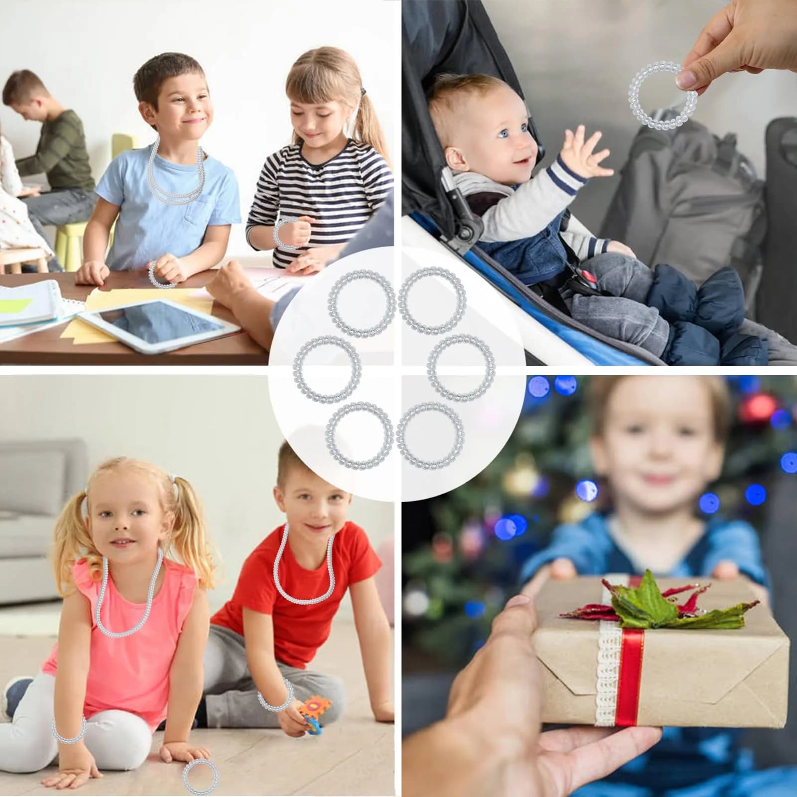 Olugu Clear Coil Chew Necklaces & Bracelets (12 Pcs) | Sensory Oral Motor Teethers for Kids - view 7