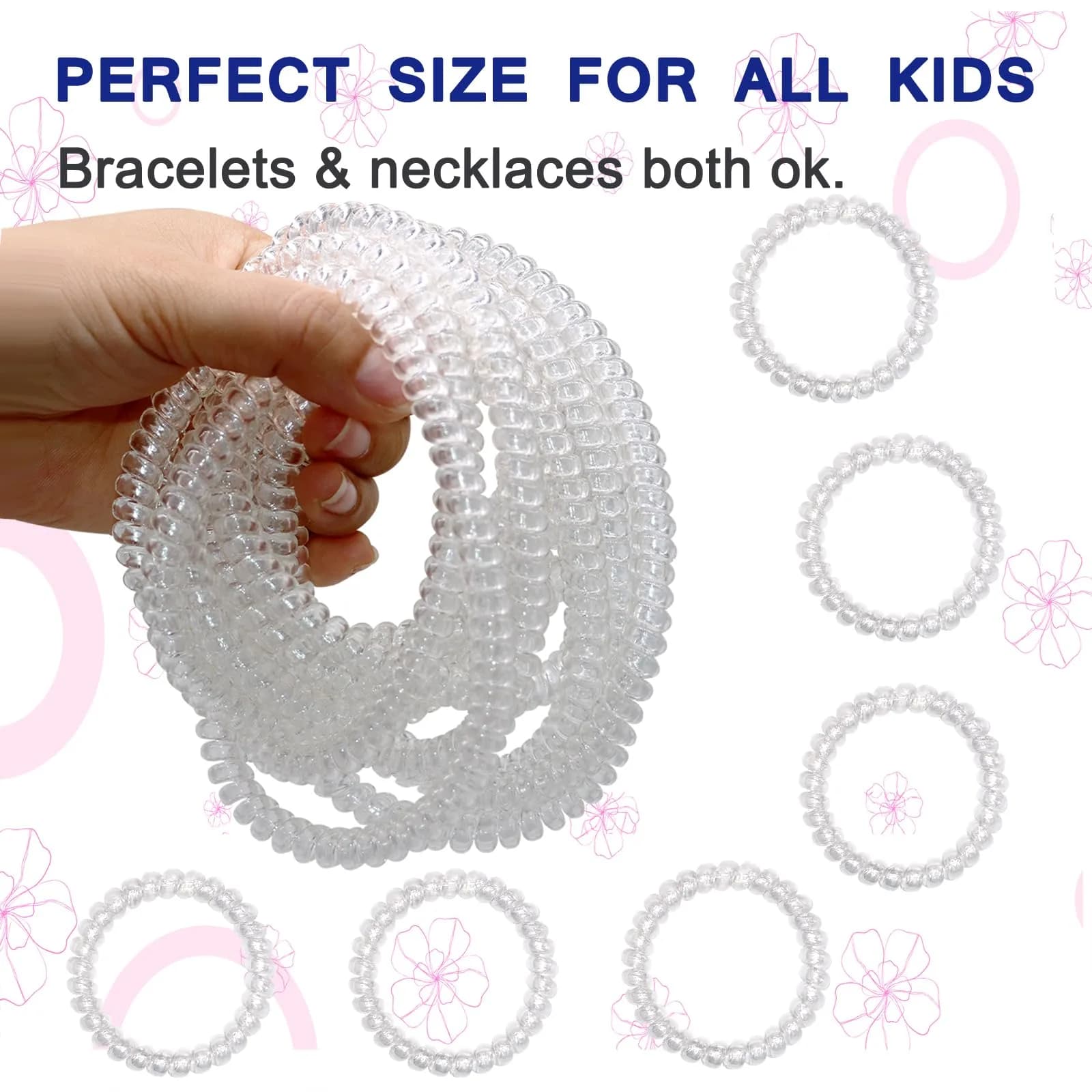 Olugu Clear Coil Chew Necklaces & Bracelets (12 Pcs) | Sensory Oral Motor Teethers for Kids - view 2