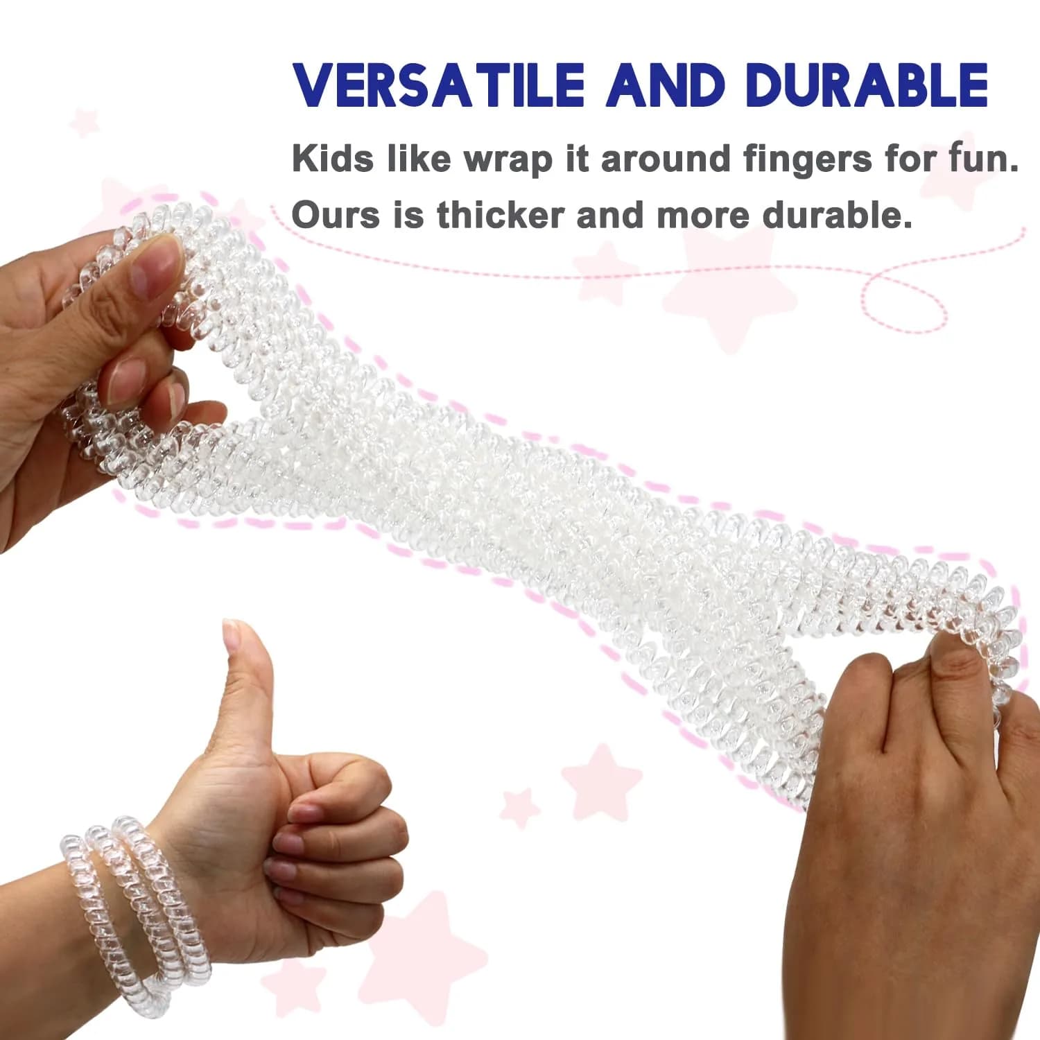 Olugu Clear Coil Chew Necklaces & Bracelets (12 Pcs) | Sensory Oral Motor Teethers for Kids - view 3