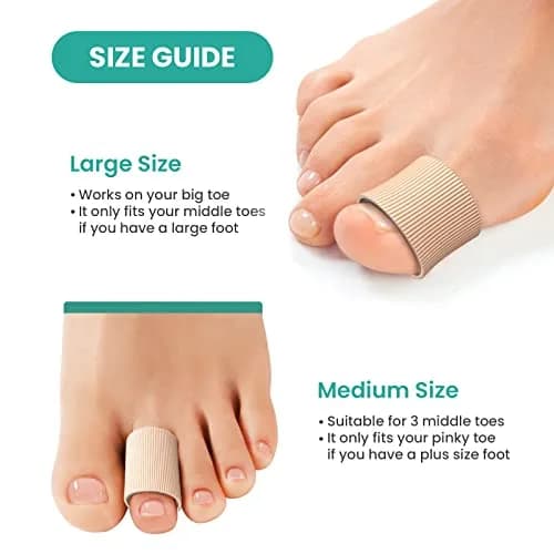 Welnove Toe Tubes Sleeves Protectors 6 Pack | Pain Relief & Comfort for Toes thumbnail 4