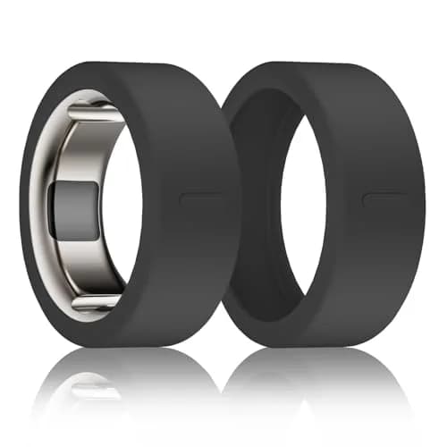 BandSmith Silicone Ring Cover for Oura Ring Gen 3/4, Size M (11/12/13) | Protects Smart Ring During Activities thumbnail 1