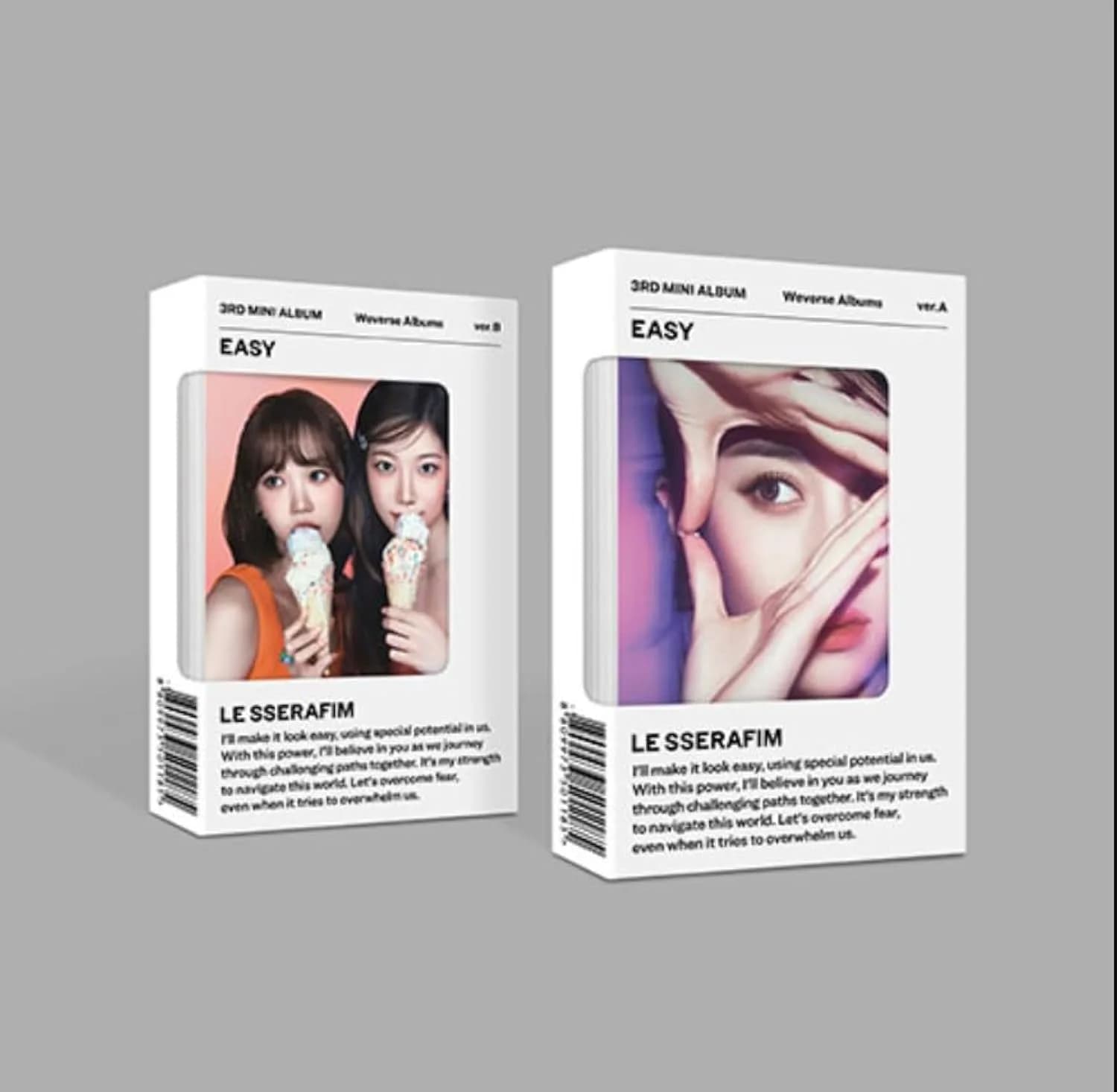 DREAMUS LE SSERAFIM EASY 3rd Mini Album Weverse Albums Ver (A) 20 Cards | K-Pop Collectible - main product image