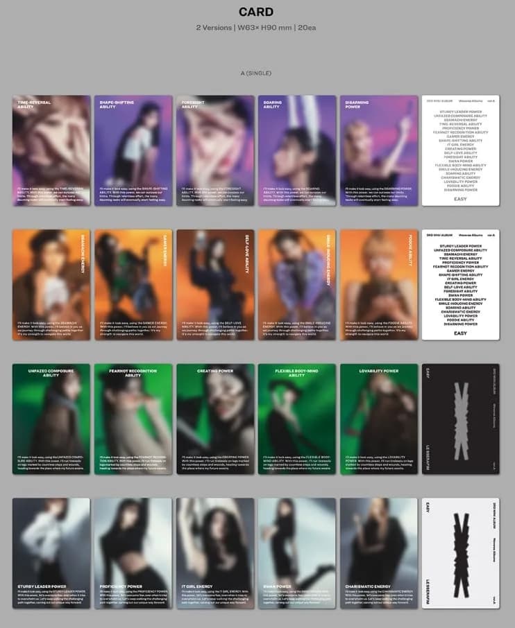 DREAMUS LE SSERAFIM EASY 3rd Mini Album Weverse Albums Ver (A) 20 Cards | K-Pop Collectible - view 4