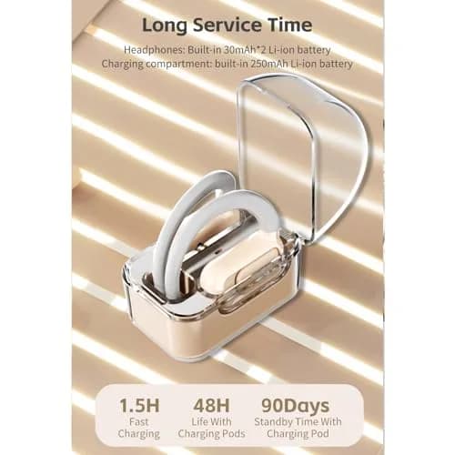 Yoidesu BL02 Translator Earbuds with Digital Display, BT 5.3, 144 Languages Voice Translator Device, Noise Cancellation, HiFi Stereo Earbuds (Black) thumbnail 7