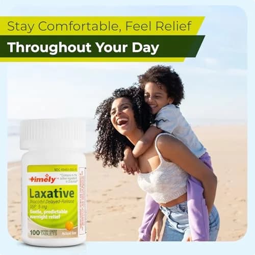 TIME-Cap Labs Stimulant Laxative Bisacodyl 5mg | Enteric-Coated for Gentle Relief, 100 Tablets thumbnail 7