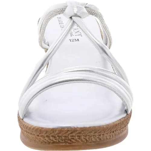 Tuscany by Easy Street Elvera Wedge Sandal Silver 8.5 | Elegant Italian Design & Comfort thumbnail 2