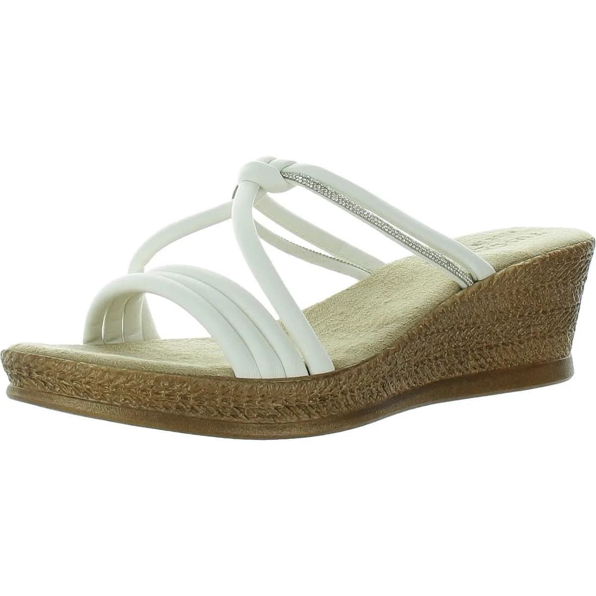 Easy Street Elvera Wedge Sandal 11 | Lightweight Italian Design & Comfort — White / 10