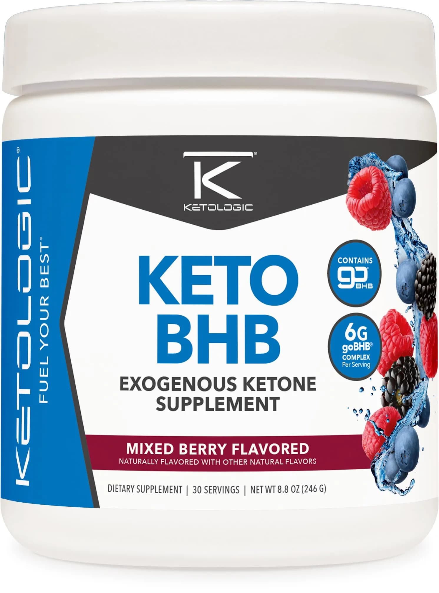Ketologic Keto BHB (Mixed Berry) 8.8oz | Supports Ketosis & Mental Clarity