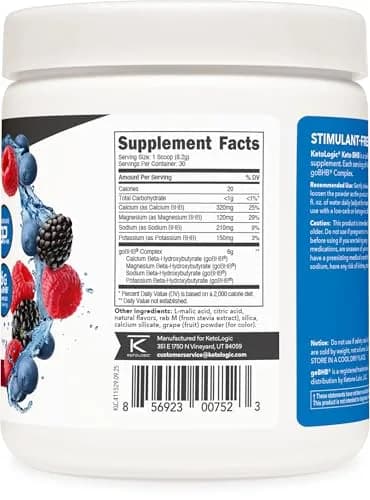 Ketologic Keto BHB (Mixed Berry) 8.8oz | Supports Ketosis & Mental Clarity thumbnail 4